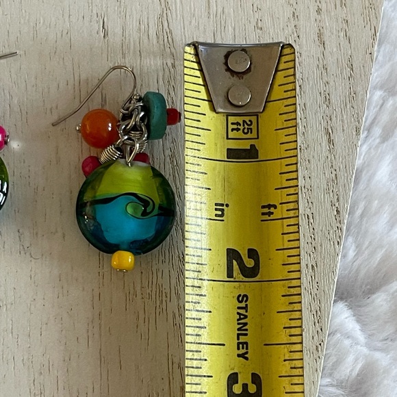 3 for $10 🩷 Bundle Glass and bead earrings, handmade - Picture 3 of 4